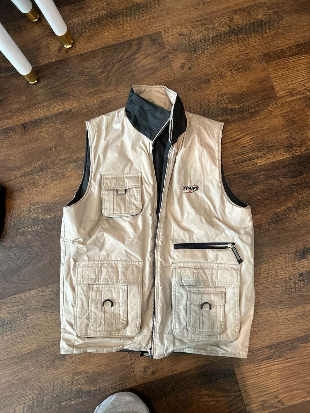 YIPIFS Men's Multi-Pocket Utility Fishing Safari Vest, Tan